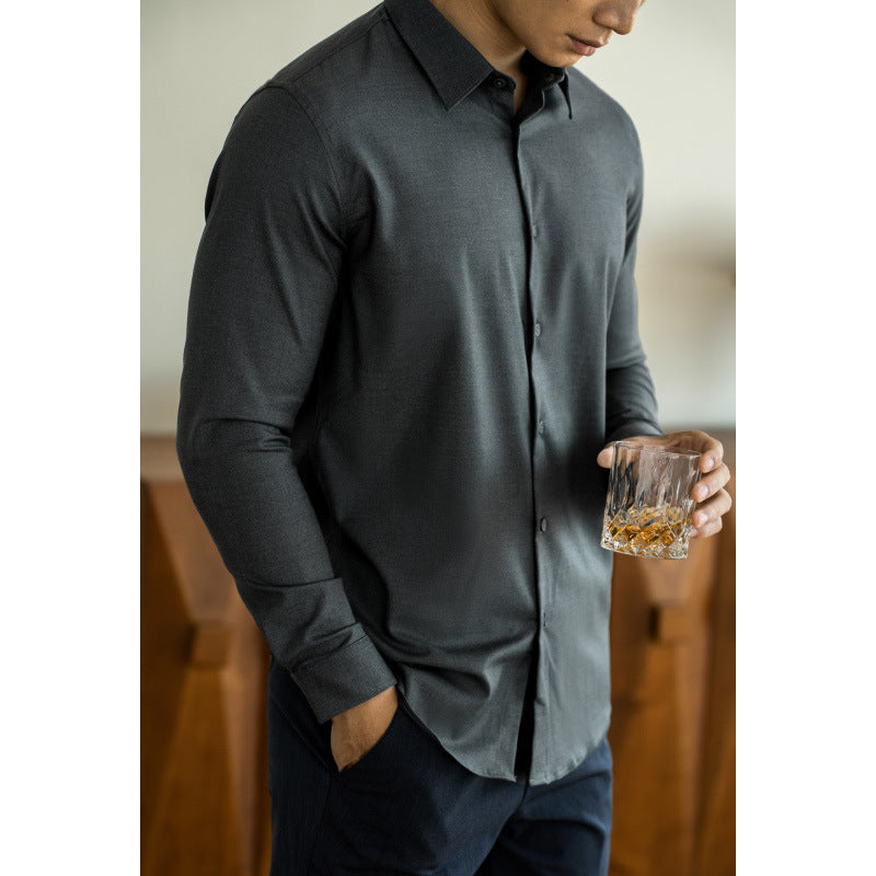 Old Money Style Modal Wool Shirt For Men