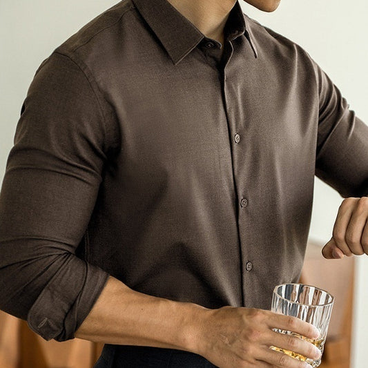 Old Money Style Modal Wool Shirt For Men