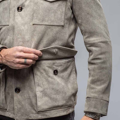 Multi-pocket Long Sleeve Lapel Casual Men's Coat