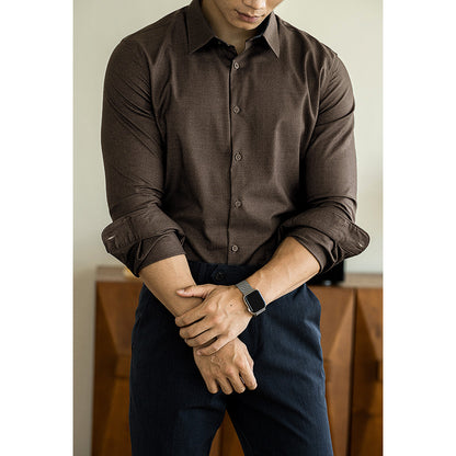 Old Money Style Modal Wool Shirt For Men