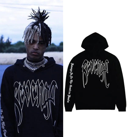 REVENge Letter Printed Men's Hoodie with Palm Print