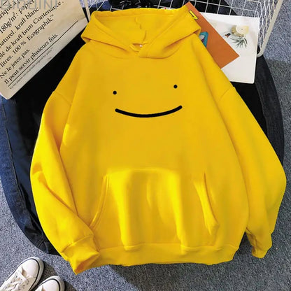 Men's Hoodie with Simple Cartoon Print Design