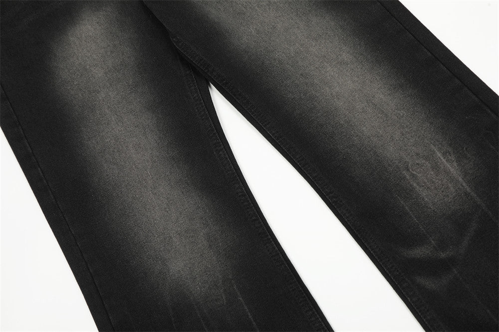 Fashion Denim Ripped Straight Pants Men