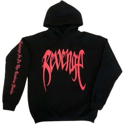 REVENge Letter Printed Men's Hoodie with Palm Print