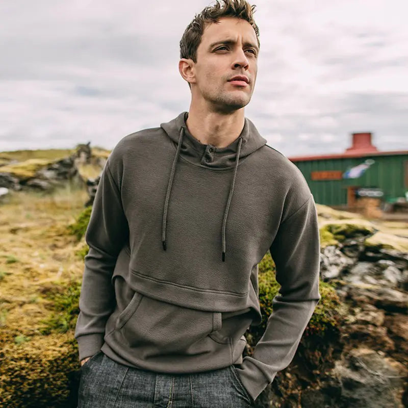 Solid Color Men's Hoodie Pullover Sports Jacket